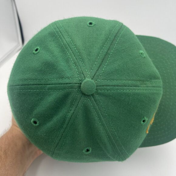 Vintage John Deere New Era Dupont Visor Pro Model Hat Green Snapback Made In USA - Picture 8 of 12